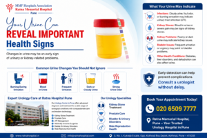 Urology hospital in Pune explaining urine color changes, urinary infections, kidney stones and urinary health signs